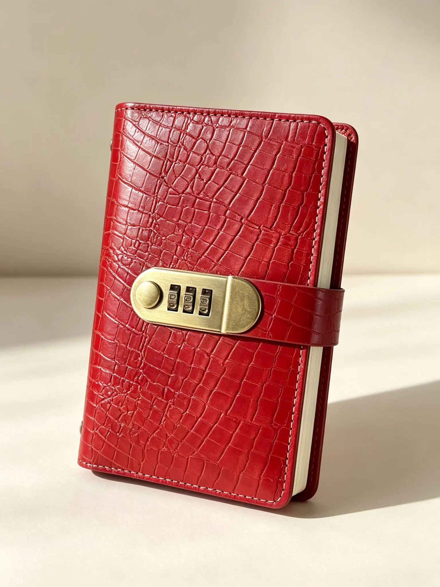 100-Pocket Currency Bill Holder Album - Black PU Leather Password Diary, 7.5x4.5 In, Combination Lock for Secure Protection & Private Access (Office Stationery)