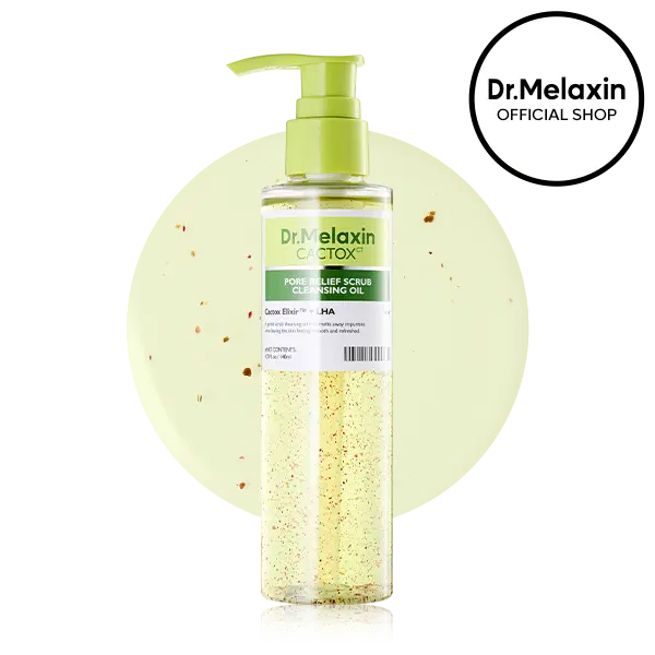 [Dr.Melaxin Official] CACTOX Pore Relief Scrub Cleansing Oil, Blackhead Removal & Deep Pore Cleansing, Non-Stripping Cactus Gel-Oil