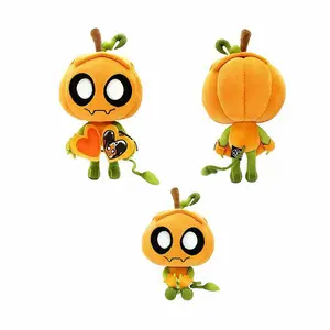 Halloween Pumpkin Head Plush – Heart-Holding Orange Big Eyes Collectible,Kawaii Halloween Accent, Gift for Halloween Fans, Spooky Cute Kawaii Halloween Accent, Autumn Home Decor & Perfect Gift for Fans