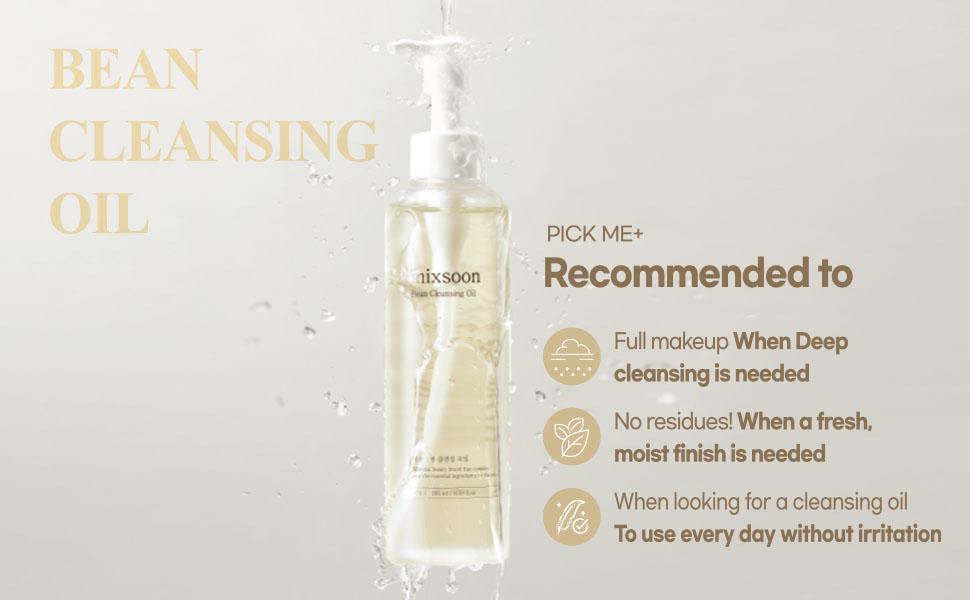 [mixsoon Official Shop] Bean Cleansing Oil Trio (6.59 fl.oz / 195ml x 3) - Daily Deep Makeup Removal for Korean Glass Skin