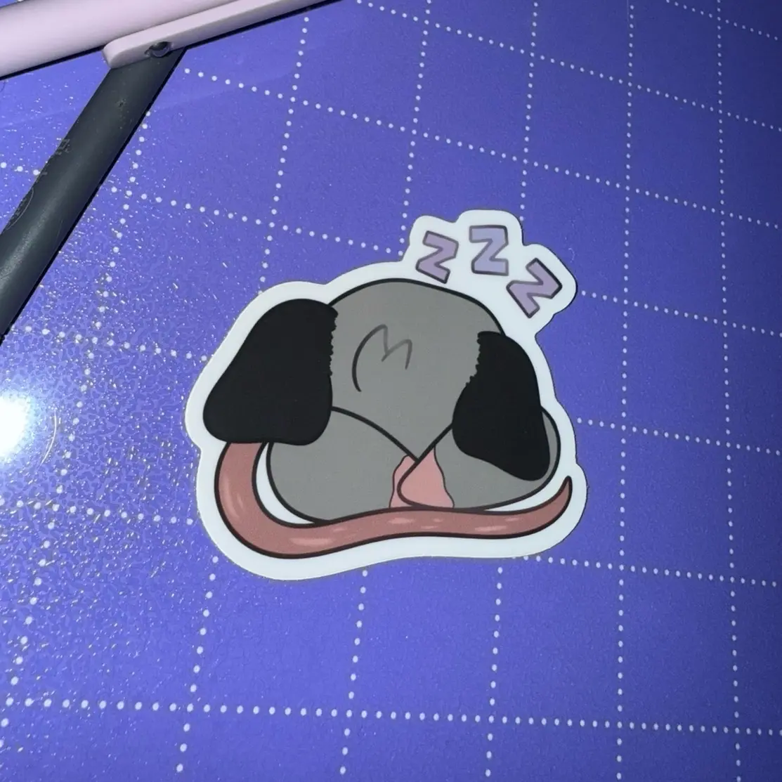 Sleepy Possum Sticker | Exhausted Overstimulated Anxiety Sticker, Cute Wildlife Possum Lover, E-Reader Sticker, Tired Little Guy Sticker  Decor Decorative Decoration