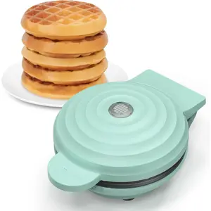 Mini Waffle Maker, 4" Chaffle Maker with Compact Design, Easy to Clean, Non-Stick Surface, Recipe Guide Included, Perfect for Breakfast, Dessert, Sandwich, or Other Snacks