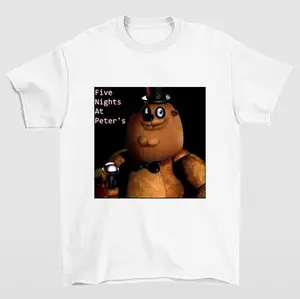 Peter Griffin Sing Five Long Five Nights At Peter's T-Shirt Featuring Bold Retro Typography and Humorous Design