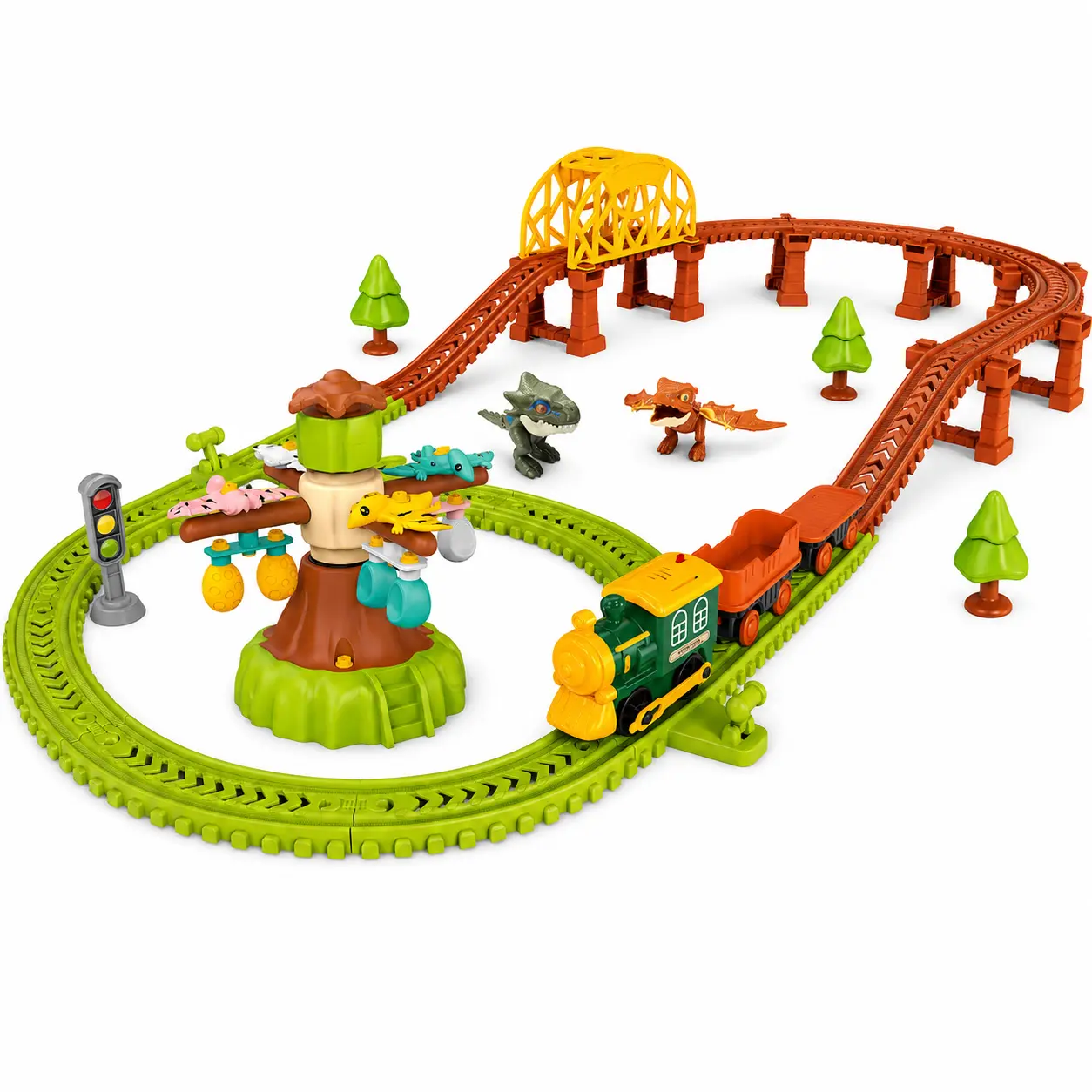 【Boninii】3D Magnetic Electric Train Set, 168-85 Modular Track Kit, STEM Educational Building Toy for Kids 3-12, Safe Durable Multi-Scene DIY for Boys Girls