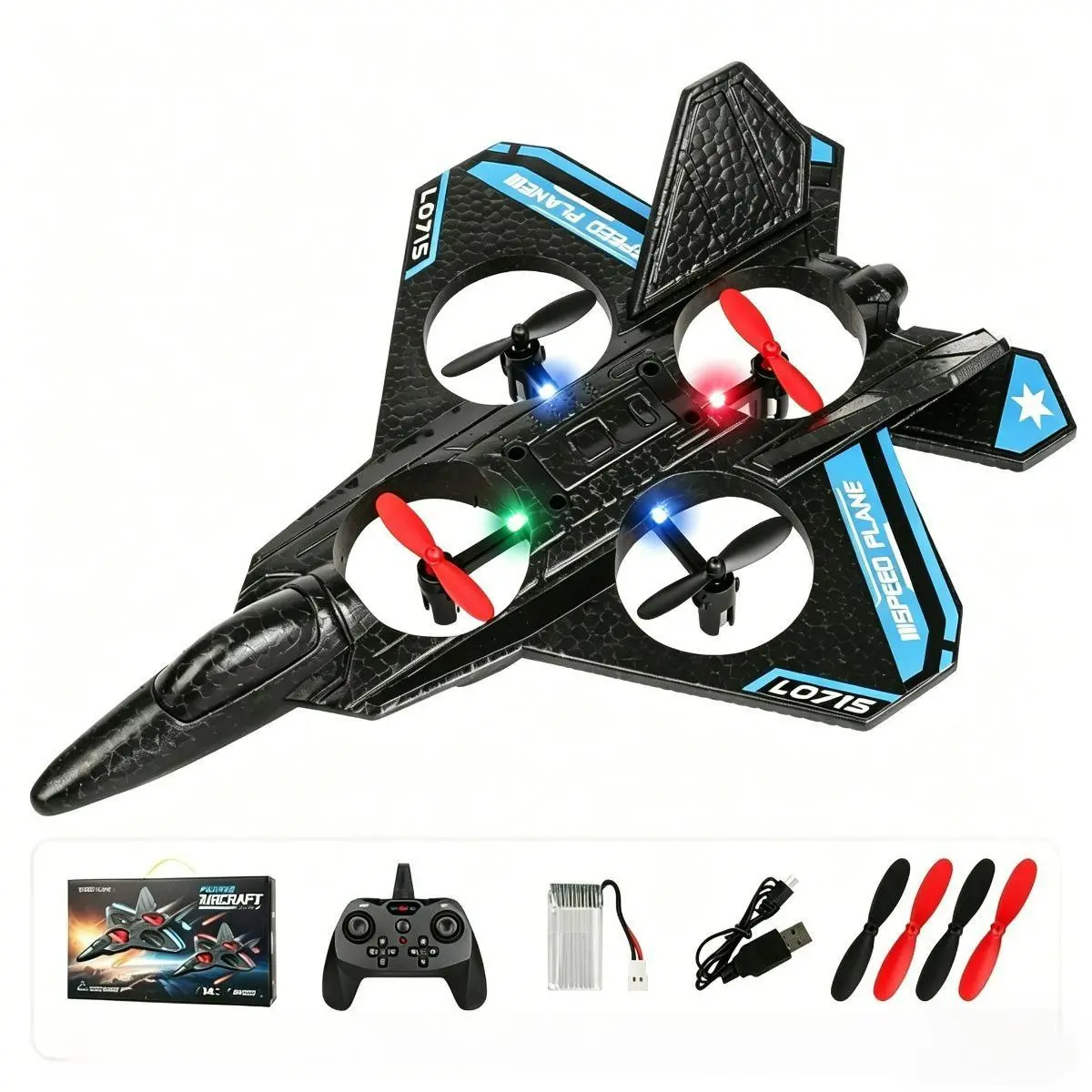 Kids' Remote Control Aircraft Toy - Rechargeable EPP Foam, Crash-Impact Resistant, Gravity Sensing, Altitude Hold, Stunt Rolling, Beginner-Friendly, Lightweight, Easy to Operate, Children's Day Gift