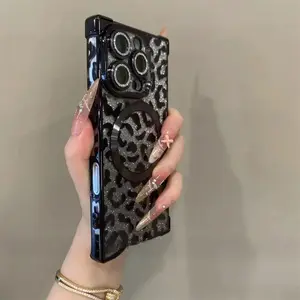 Compatible with for iPhone 17 Pro Max/16 Pro/15 Pro/14/13 Glitter Leopard Print phone case - HN1217-10