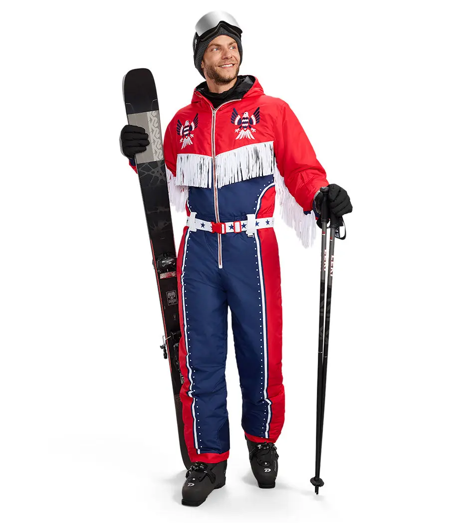 Men's Classic Sporty Chic Free Bird Snow Suit for Male Skiing, with Adjustable Cuff, High-Quality, Protective Fabric, Thermal Wear, Trapped In Body Heat, Long Sleeve, Trusted, Water-Resistant