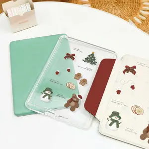 Magnetic Detachable Case for Kindle 11th Paperwhite 1-6, Clear Acrylic Back, Warm Winter Vibe, Auto Wake Sleep Function, Kindle Cover