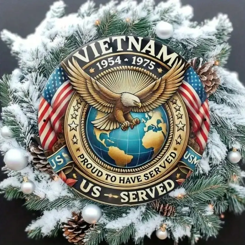 Vietnam War 1954-1975 Commemorative Aluminum Sign Vintage Military Wall Art Durable Plaque for Home Decor Man Cave Room Office Kitchen Bedroom Living Room