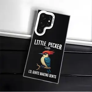 Retro Little Pecker Club Phone Case for SAMSUNG GALAXY S22 S23 S24 S25 FE ULTRA PLUS Hard TPU PET PC Black White Stylish Gift Ideas Anti-drop Cellphone Protective Shell Shockproof Protector Mobile Phone Cover