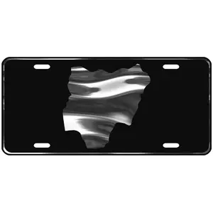 CustoMonsterDesigns Nigeria Map Heavy Duty Aluminum License Plate