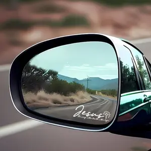 3PCS/SET  Jesus' Way, Truth and Life rearview mirror stickers with funny Christian Bible verses, suitable for water bottles, laptops, windows, car rearview mirrors, refrigerator magnets, car seats, etc.