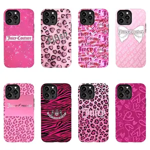 Juicy Couture Y2K Aesthetic Phone Case Cute Pink Cover,Suitable for iPhone 17/16/15/14/13/12/11 Pro Max/Plusand Samsung Galaxy S23-25, shock-absorbing, anti-drop protective case, lightweight, new fashion trend design