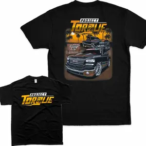 Project Torque GMC Silverado Mens Truck T-Shirt, Automotive Graphic 2 Sides Tee For Men and Women, Dammit Boy Truck T-Shirt, Custom Truck Enthusiast Top Cotton, Classic Truck Lowrider Tee, Perfect Gift for Him