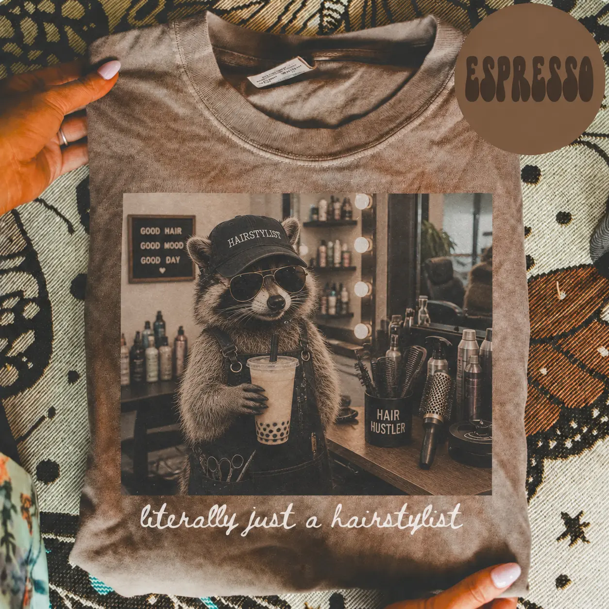 Hair Stylist Crew Shirt, Professional Hairstylist Apparel, Salon Team Gift