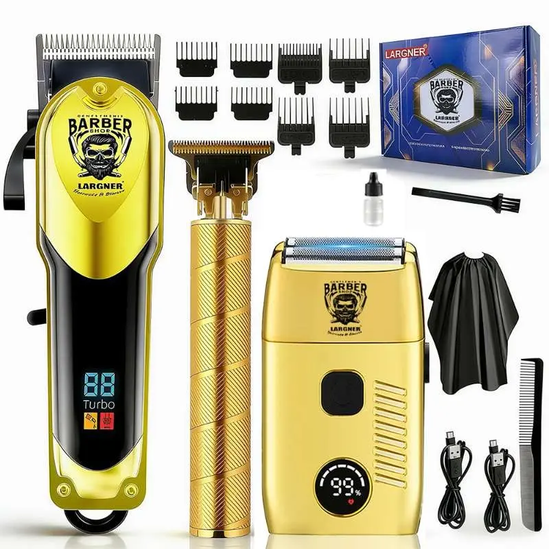 Professional Hair Clippers for Men, Cordless Barber Clippers, Barber Equipment, Rechargeable Set, Usb Rechargeable Clipper, Hair Clipper Trimmer, Haircut Machine, Facial Grooming Tools, Ideal Gift for Him