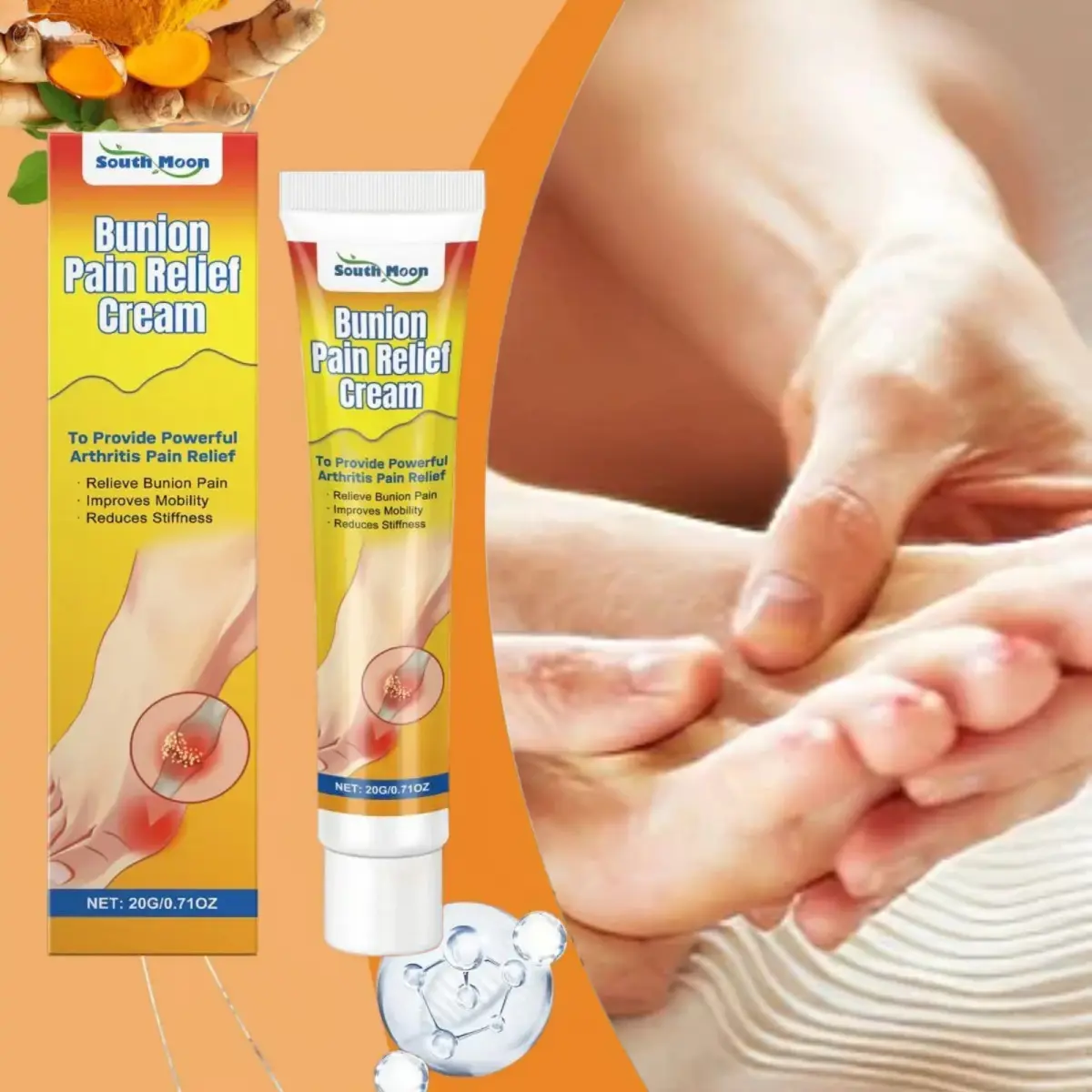 Bunion Care Cream SO-A07-0012-01 (20g) for Men & Women’s Hallux Valgus Daily Care, Massage Comfort, Knee Joint Protection, Improves Mobility, Reduces Stiffness, Solution, Wellness