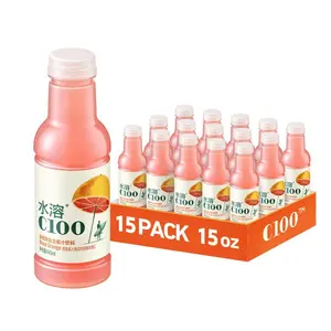 C100 Mixed Fruit Juice Drink 100mg Vitamin C for Daily Use, 12% Real Juice, 4 Flavor Options  –   Blood Orange, Grapefruit, Lemon, Green Tangerine | 15 fl oz Each, Pack of 15 Bottles Beverage