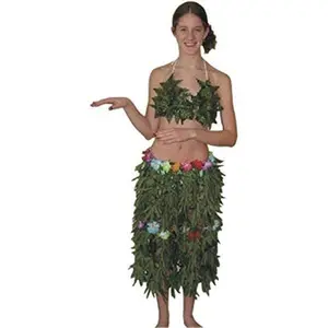 Green Leaf Skirt - Hawaiian Luau - Economy - Flower - Smaller Size