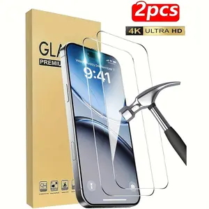 iPhone Screen Protector, 4K Ultra HD, 9h Anti-Drop Full Screen, Anti-Fingerprint, Customized for Apple, Phone Protection Film