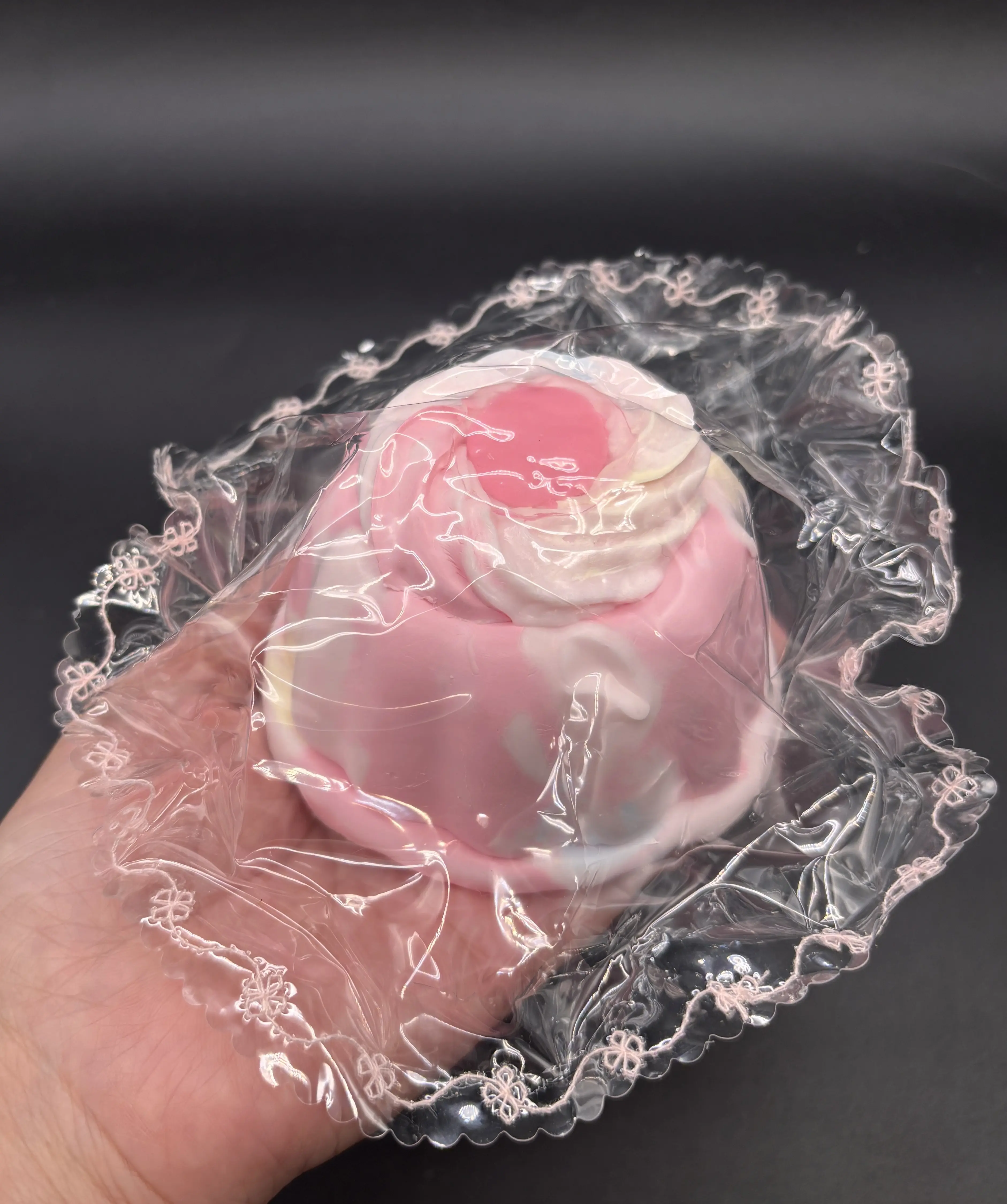 Frozen butter Large strawberry pudding taba squishy toy