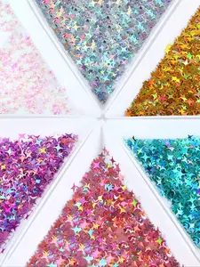 1Pcs Starry Resin Sequins Shiny Four-pointed Star Glitter For Epoxy Resin Filling UV Silicone Mold Filler DIY Crystal Crafts Handmade Star Shape High Shine All Season DIY Jewelry Making Handicraft