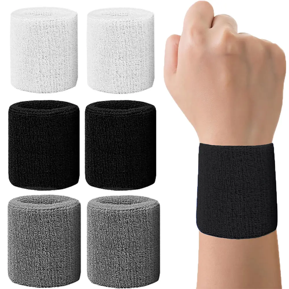 2/6 Piece Sweat-Absorbing Wristbands, Sports Wristbands, Soccer Accessories, Football Accessories, Soccer Gear, Training, Comfortable & Durable Design, Ideal for Gym & Outdoor Activities