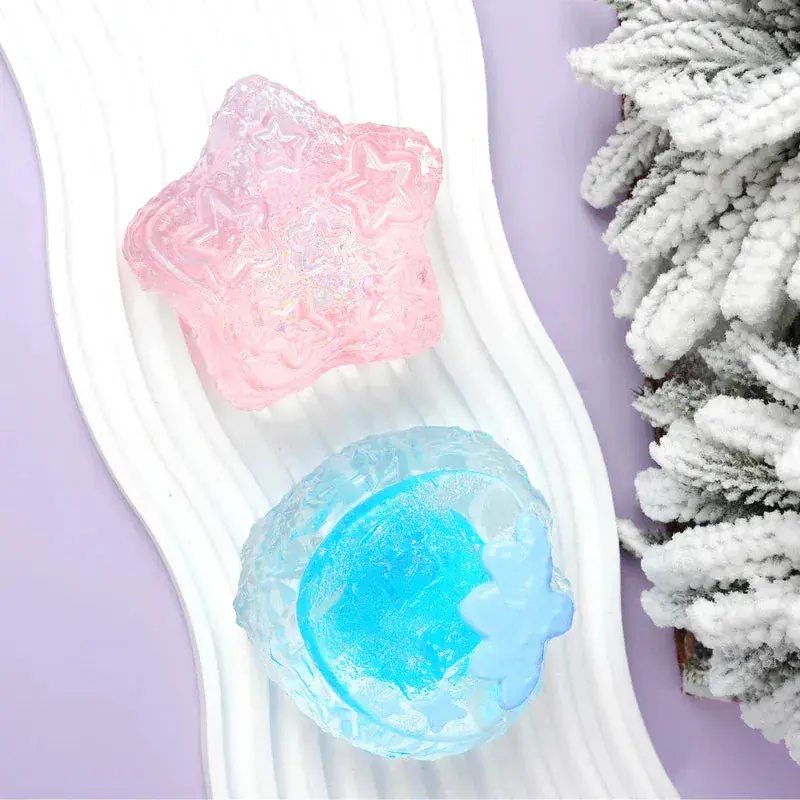 Pawtoto Handcrafted Glitter Dreamy Decompression Squeeze Toy - Food-Grade Silicone 6Cm × 6Cm × 6Cm Squishy Cube, Soft Creamy Clay-Feel Sensory Item with Quick Rebound, Stress Relief for 12+ Years (37g) #Summervibes