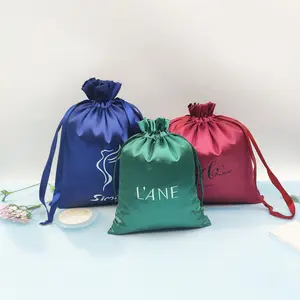 Silky Satin Storage Bag with Drawstring - Dust-Resistant Pockets for Beauty Device Parts & Small Cloth Items Organiser