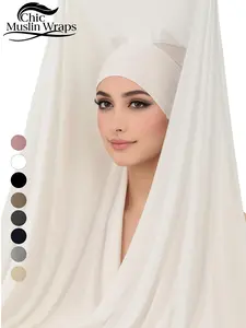 Women's Magnetic Instant Coverage Jersey Modest Hijab, Soft Breathable All-Seasons Tube Scarf, Casual Daily Wear, Perfect Gift for Family & Friends