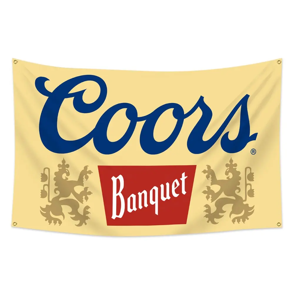 COORS Beer Flag Decorative Banner for Home Decor, Indoor Wall Decoration for University Dorm, Bedroom, Living Room and Bar, Party Decorations Banner, Perfect for Events
