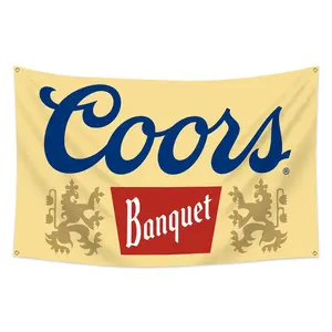 COORS Beer Flag Decorative Banner for Home Decor, University Dorm Bedroom Living Room Bar Indoor Party Wall Decoration, Party Decorations Banners, Decorating, Perfect for Parties and Events