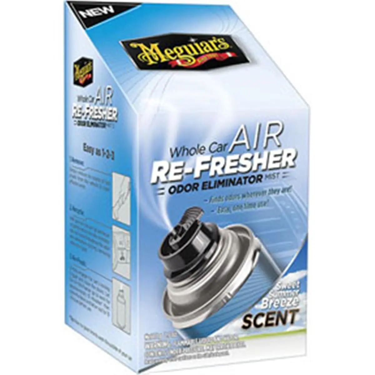 Meguiar's Car Fragrance Spray - 2.5 oz Aerosol Mist, Summer Breeze Scent, Odor Eliminator for Cars-Trucks-SUVs, Automotive Interior Accessory, Car Odor Eliminator