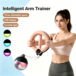 360 Rotating Wrist & Forearm Trainer for Men and Women, Upper Body StrengthTool for Arms, Shoulders & Chest with LED Light Up, Portable Home and Gym Fitness Equipment