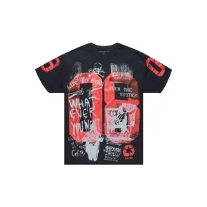 Grill 2.0 Black/Red Oversized Graphic T-Shirt