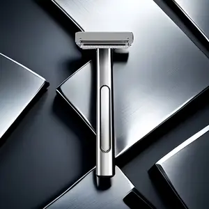 MAKEPOLO 5in1 Safety Razor Kit - All-Metal Shaver with Self-Cleaning, 15 Blades | Unisex Father's Day Gift Stainless Daily Handle Smooth Traditional Black Steel Sensitive