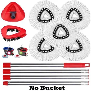 【Summer  Vibes】Spin Mop Head Replacement Set for OCedar 1-Tank System Microfiber Mop Heads 4 Refills 30-58in Handle for Wood Tile Laminate Marble Cleaning Triangular Mop Handheld Mop steam mop for floors