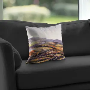 Begin Home Decor C1PT1414TSNVX7 14 x 14 in. Beautiful Hills Trees Landscapes Poly Twill Throw Pillow Insert