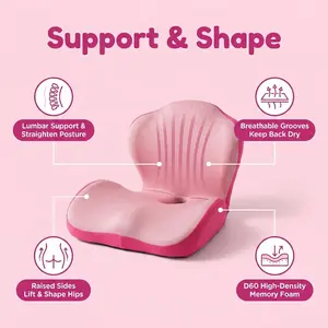 [Mother's Day Gifts】ULTIMATE ANTI-FATIGUE Sitting Solution! Zero Tailbone Pressure, Core Hollow Design for Max Coolness. Perfect Waist Support & Glute Shaping.