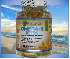 omega 3 fish oil capsules 3x strength 2600mg epa & dha, highest potency 120