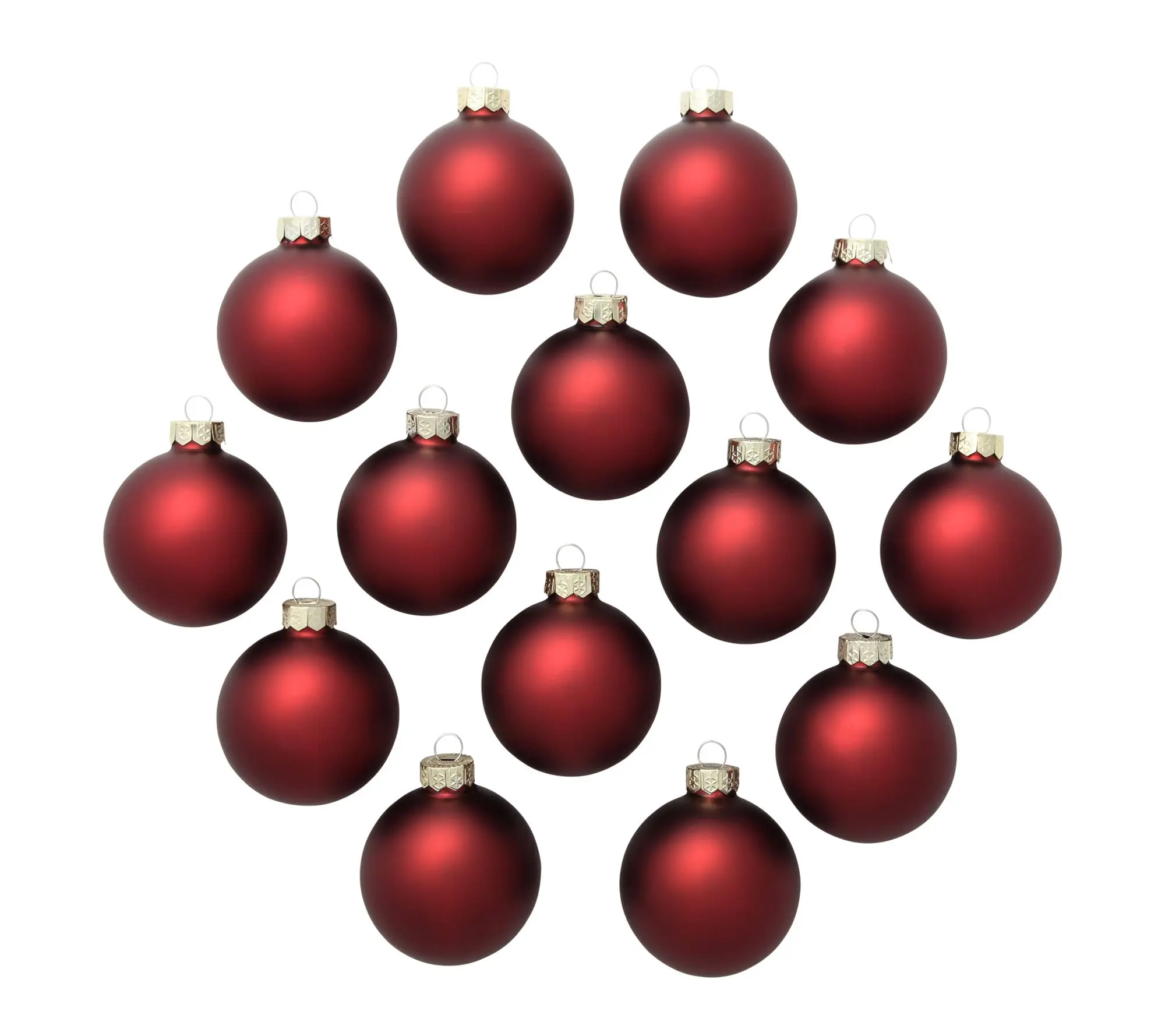 Whitehurst 2" Matte Finish Glass Ornament, Boxof 28