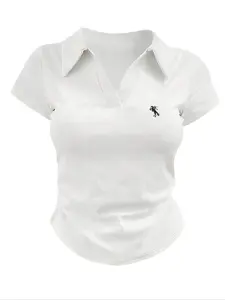 Women's Polo Shirt, Casual Comfortable Short Sleeve Collared Top for Daily Wear, Ladies Clothes for All Seasons, Golf T Shirts