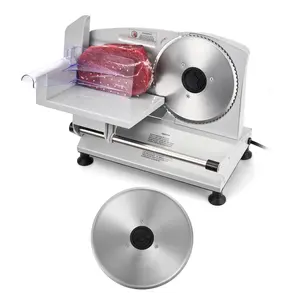 VEVOR Meat Slicer, 6.7 inch 150W Electric Deli Slicer Machine with two SUS420 Blades,  0-0.6 inch Adjustable Thickness, ETL Certified Home Food-Slicer for Meat, Ham, Baguett, Steak, ETL Approved