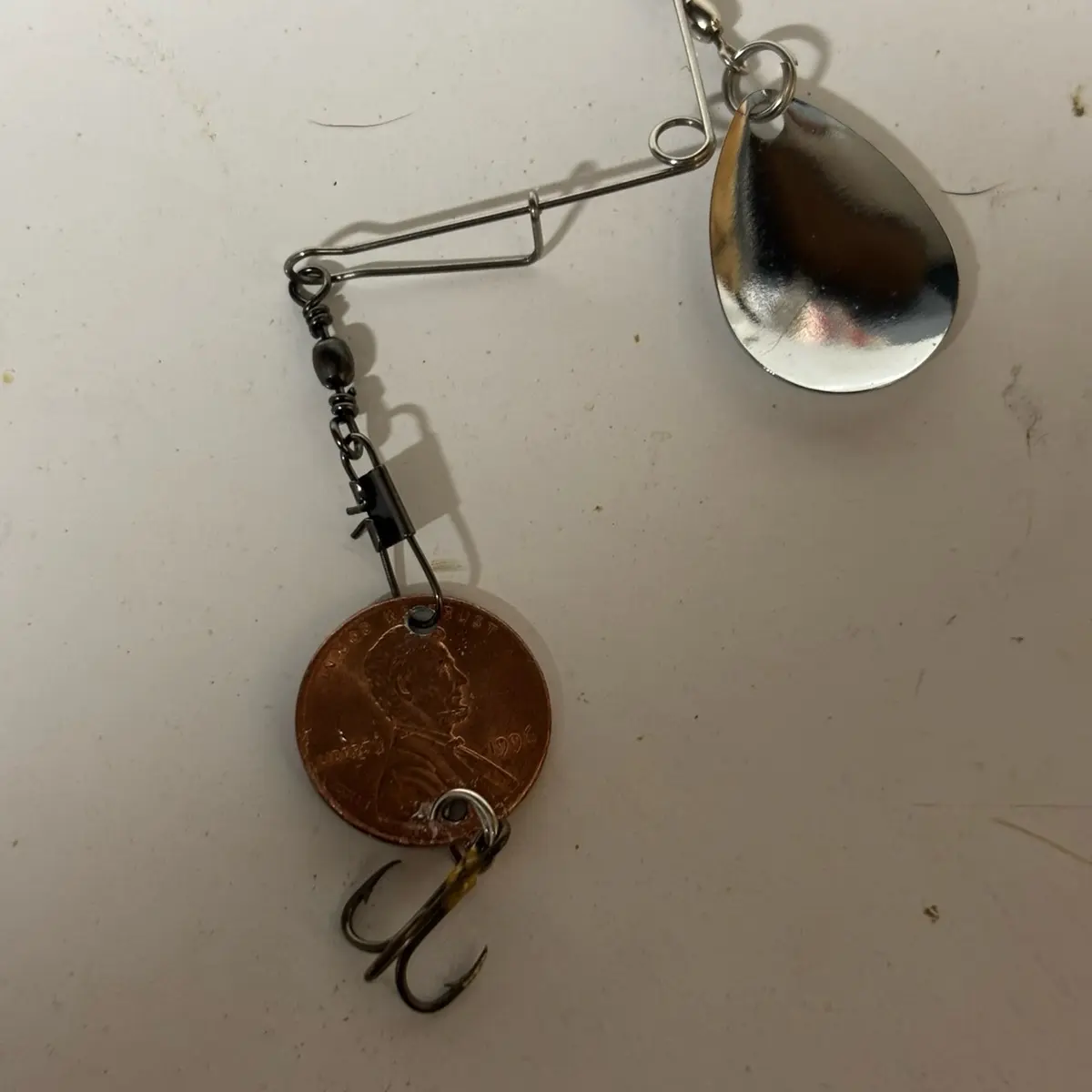 Penny Fishing Lure with Jig Spinner - Handmade, Ideal for Fishing, Versatile Design
