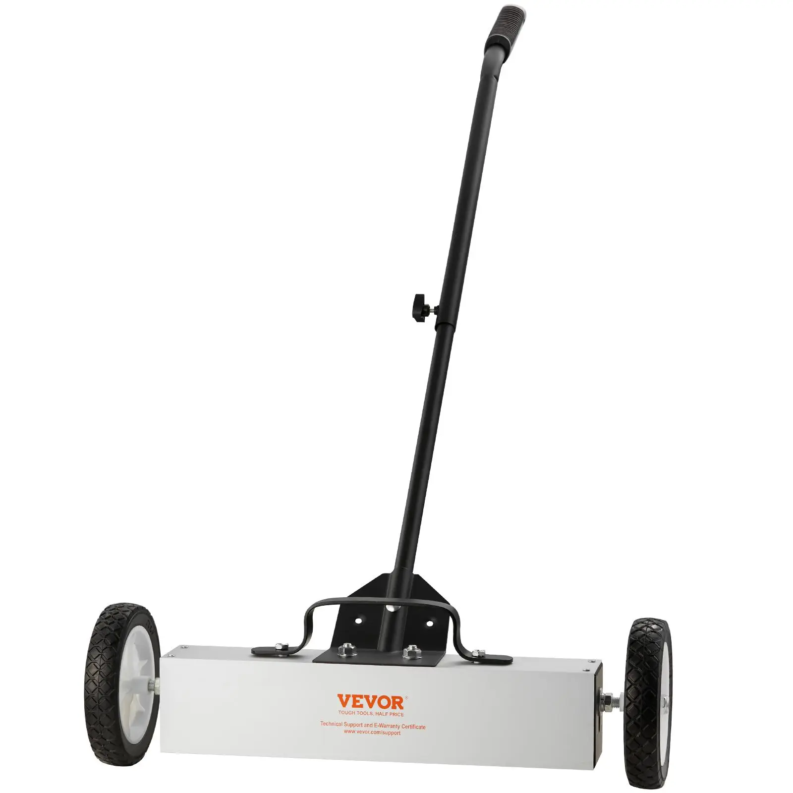 【Summerfinds】VEVOR 45Lbs Rolling Magnetic Sweeper with Wheels, Push-Type Magnetic Pick Up Sweeper, 18-inch Large Magnet Pickup Lawn Sweeper,  Magnet with Telescoping Handle, Easy Cleanup of Workshop Garage Yard