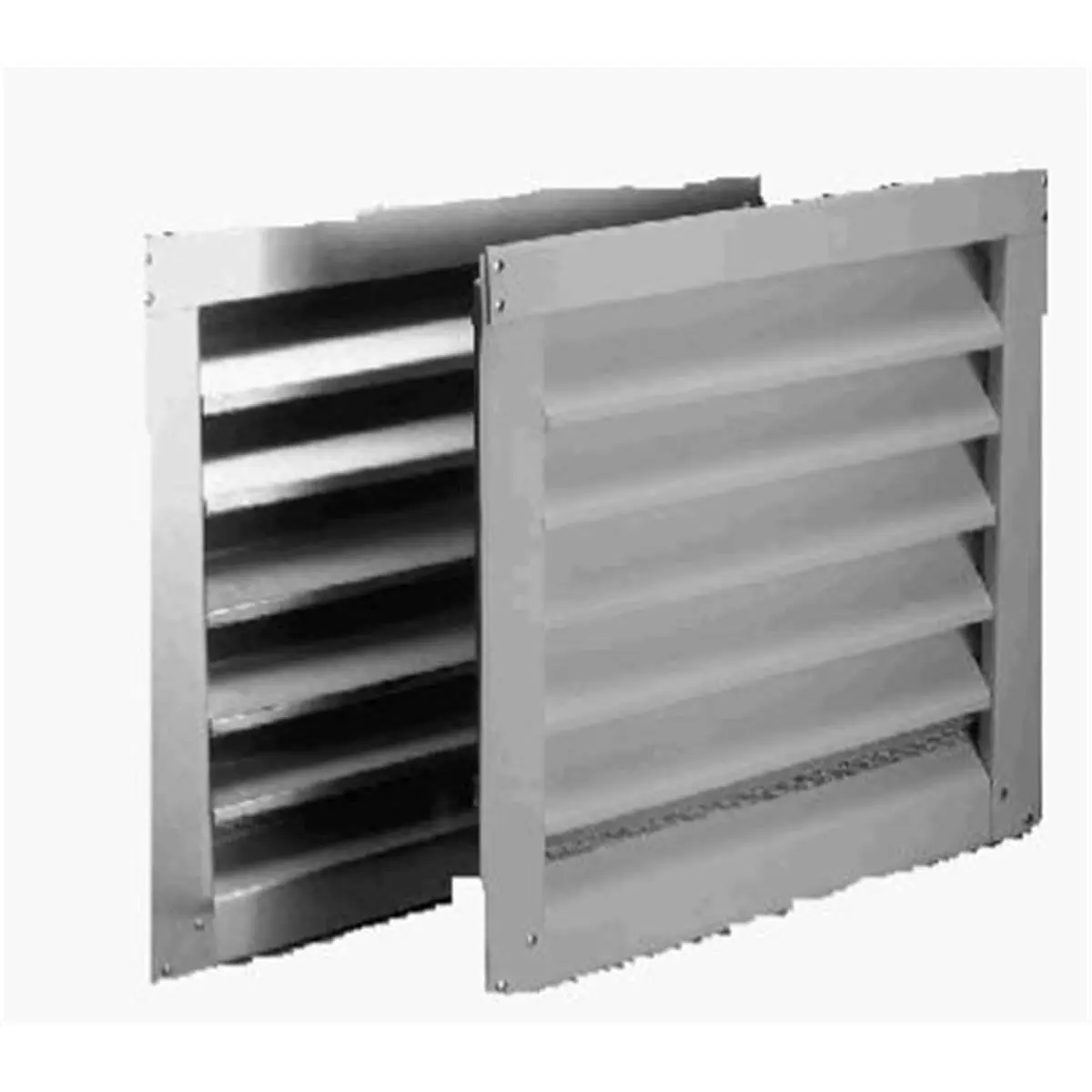 212 MAIN White Aluminum Louver Attic Vent – 12x12 in. Flush/Recessed Metal Panel Vent with Airflow, Ventilation, and Reversible Functionality, Metal Panel Vents