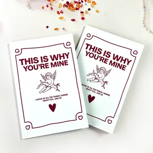What I Love About You Book – Fill-in-the-Blank Love Gift Book for Couples, Romantic Keepsake Journal, Anniversary Valentine Birthday Gift for Boyfriend Girlfriend 1pc