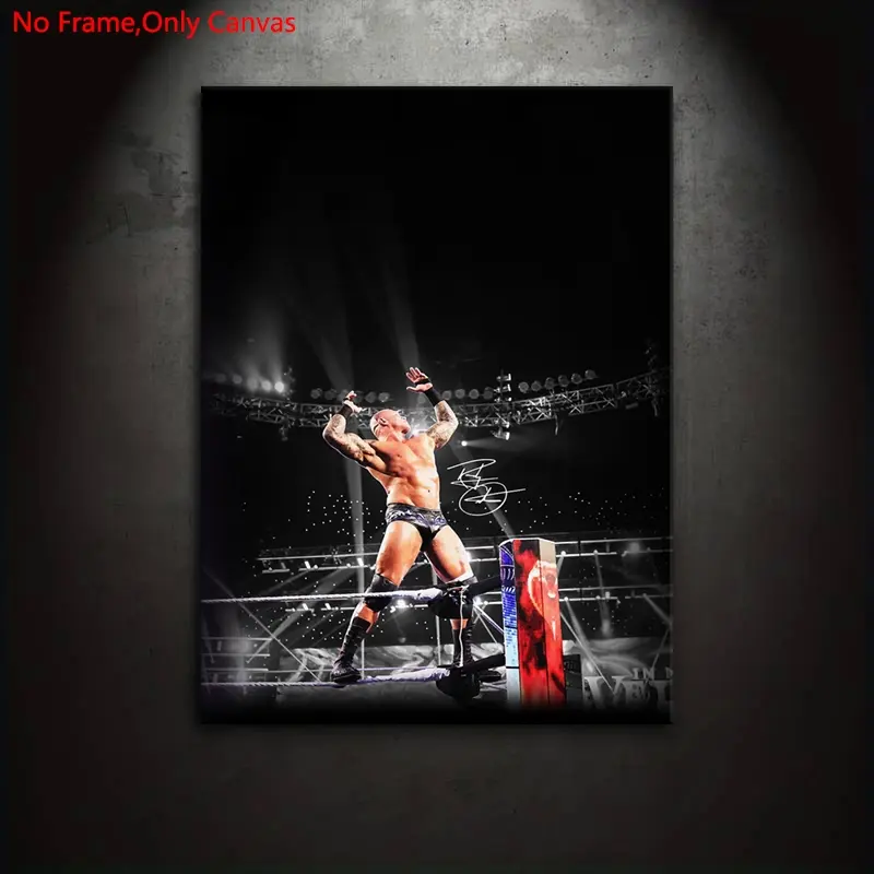 1 piece/set frameless canvas painting print poster, classic realistic art, Unframed Canvas Prints, Modern Home Decor, Artwork for walls, Randy Orton, a perfect gift for wrestling culture enthusiasts, bedroom, living room, wall decoration