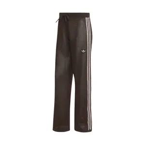 Adidas Originals Women's Brown Knitted Crochet Firebird Track Pants, KE0201