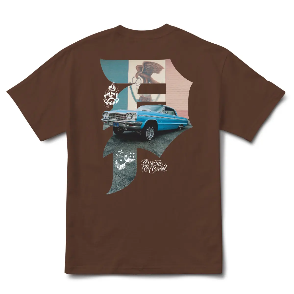 Primitive Skateboarding Men's Boxy Fit Short-Sleeve Casual Streetwear Apparel T-Shirt, Dirty P Pride Fabric, Shortsleeve, Jersey, Menswear, Top